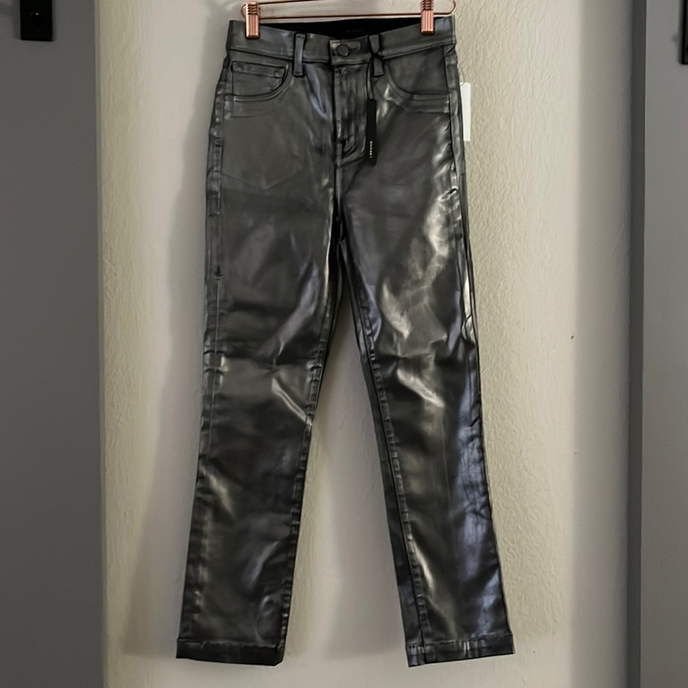 J Brand Metallic Coated Jeans